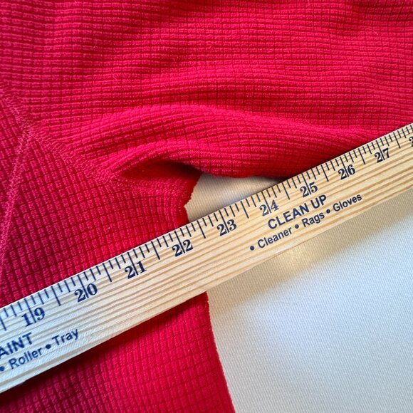 The North Face 1/4 Zip Pullover Mens Med Red Waffle Fleece Athleisure Outdoors - Picture 6 of 12